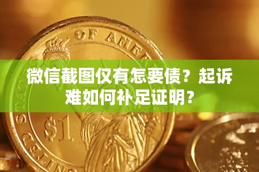 济南微信截图仅有怎要债？起诉难如何补足证明？