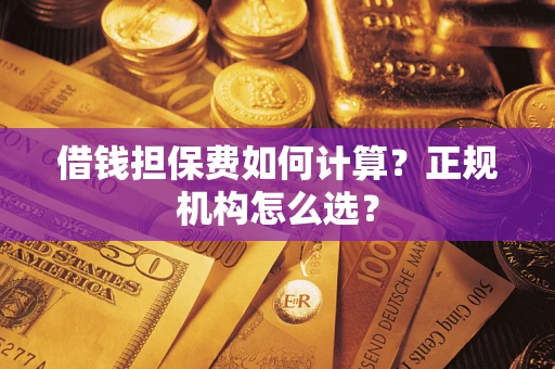 济南借钱担保费如何计算？正规机构怎么选？