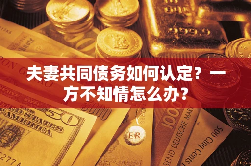 济南夫妻共同债务如何认定？一方不知情怎么办？