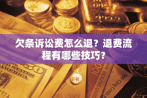 济南欠条诉讼费怎么退？退费流程有哪些技巧？
