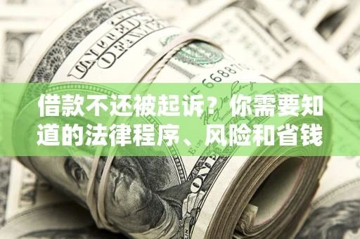 济南借款不还被起诉？你需要知道的法律程序、风险和省钱技巧