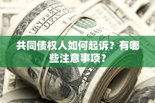 济南共同债权人如何起诉？有哪些注意事项？